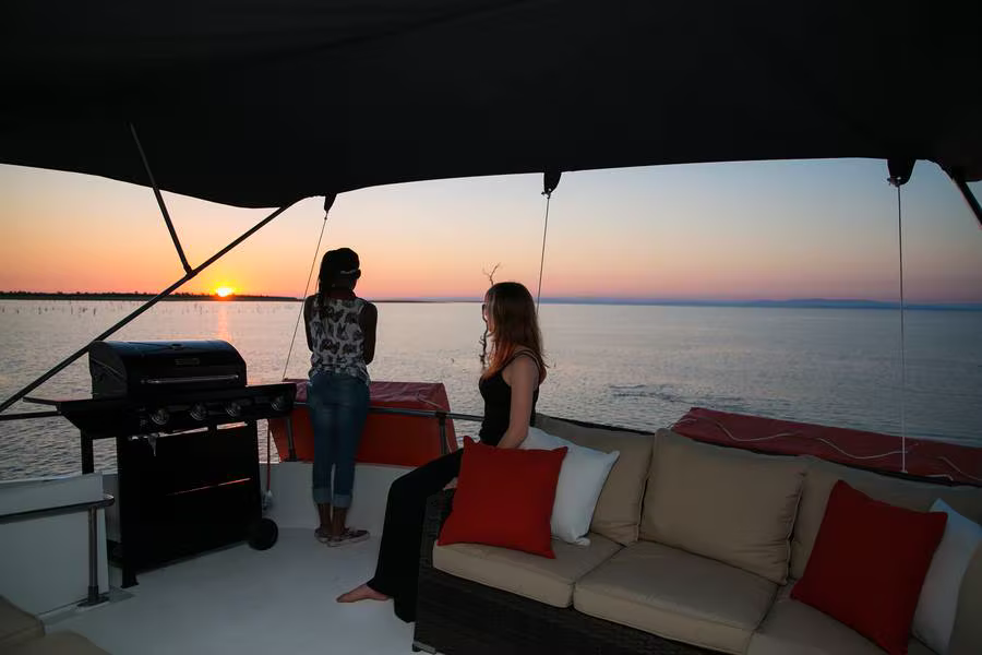 The braai at sunset